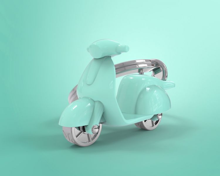 porte cles scooter turquoise metalmorphose MTM999 04 5404006025213