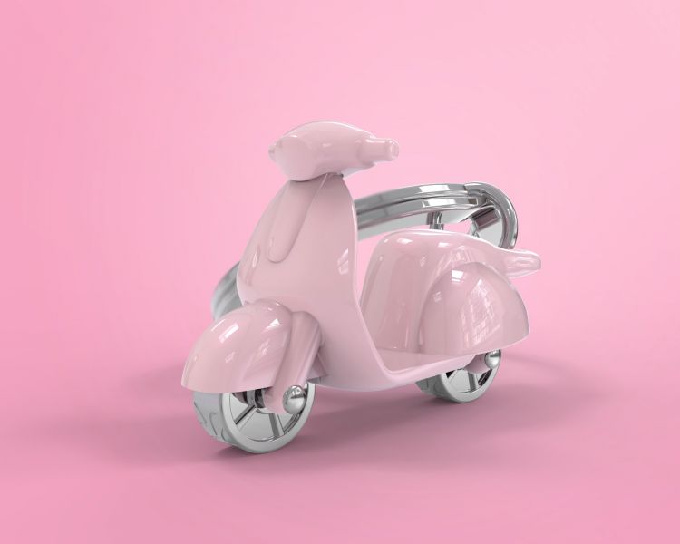 Regalo de diseño – porte cles scooter rose metalmorphose MTM999 05 5404006025220