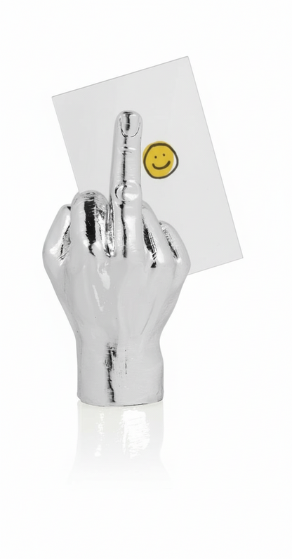 F**k Hand Magnetic Photo Holder - Silver
