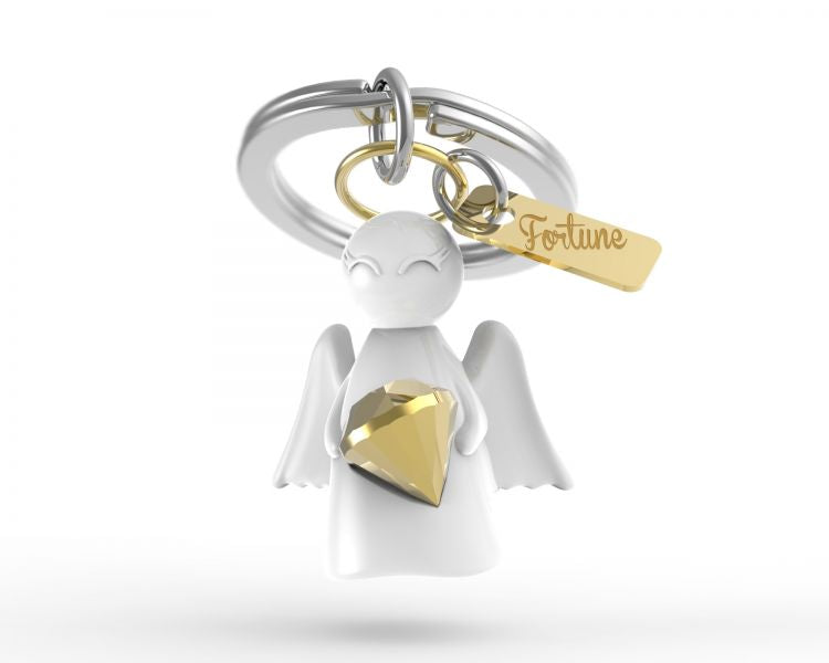 Designcadeau – porte cles ange de la bonne fortune metalmorphose 