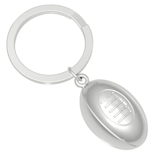 Oggetto regalo di design – porte cles ballon de rugby metalmorphose 