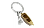 Designcadeau – porte cles barque marron metalmorphose 