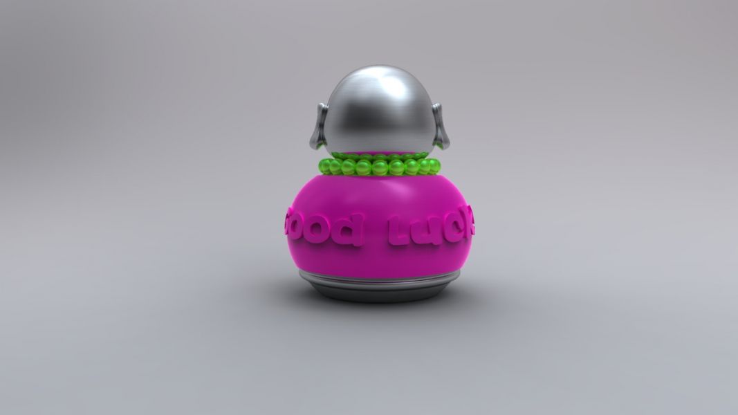 Oggetto regalo di design – porte cles bouddha fuchsia metalmorphose 