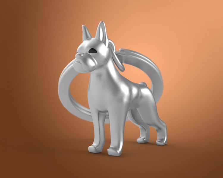 Designcadeau – porte cles boxer argente metalmorphose MTM252 01 