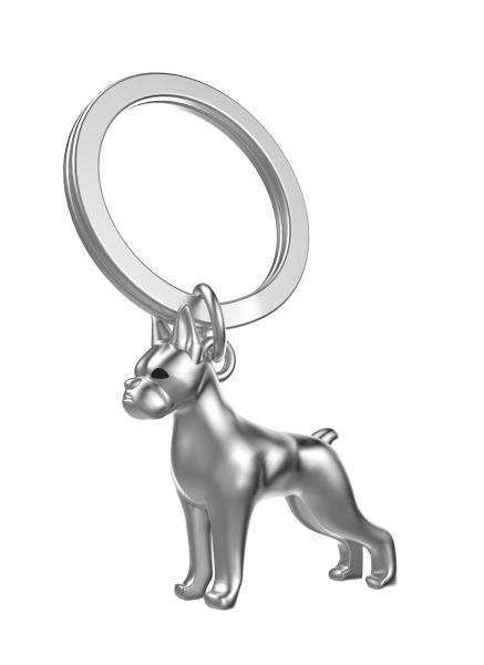 Designcadeau – porte cles boxer argente metalmorphose 