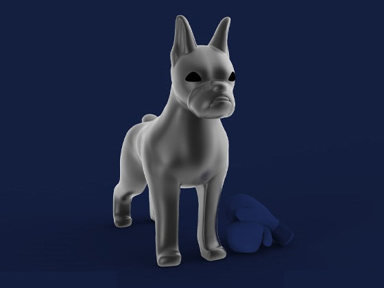 porte cles boxer noir metalmorphose 