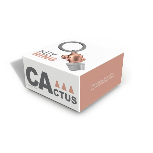 Designcadeau – porte cles cactus rose metalmorphose 