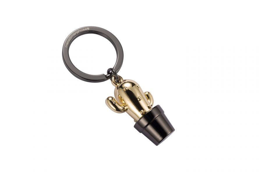 Oggetto regalo di design – porte cles cactus dore metalmorphose 