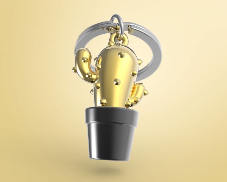 Oggetto regalo di design – porte cles cactus dore metalmorphose MTM104 03 5404006038640