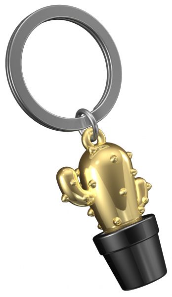 Oggetto regalo di design – porte cles cactus dore metalmorphose 