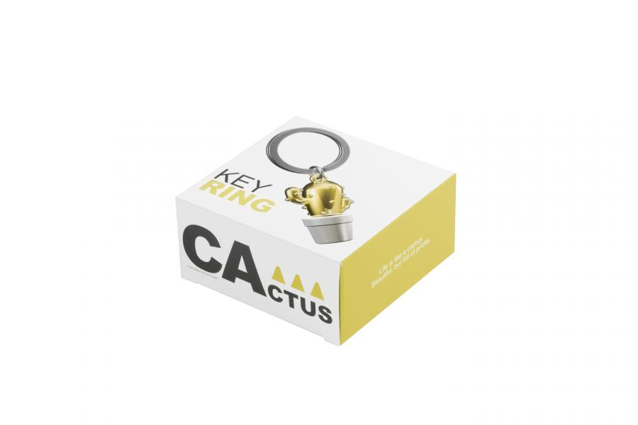 Oggetto regalo di design – porte cles cactus dore metalmorphose 