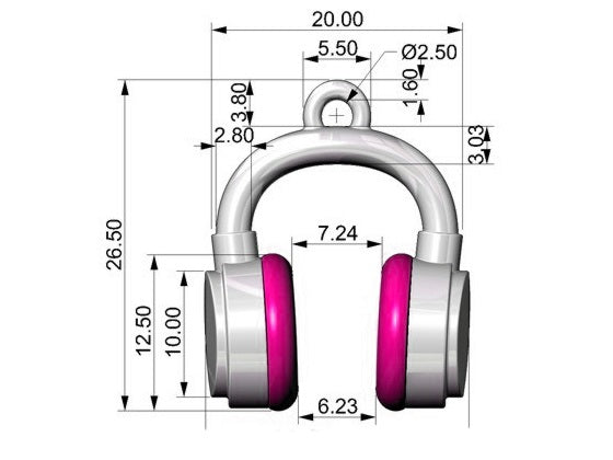 Oggetto regalo di design – porte cles casque rose metalmorphose 