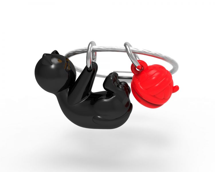 Oggetto regalo di design – porte cles chat noir metalmorphose 