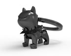 Designcadeau – porte cles chien bully noir metalmorphose 