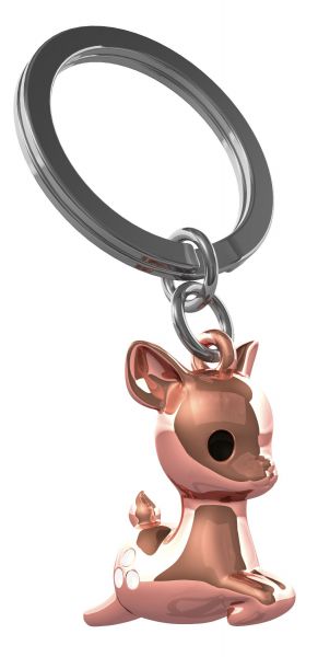 Designcadeau – porte cles faon rose metalmorphose 
