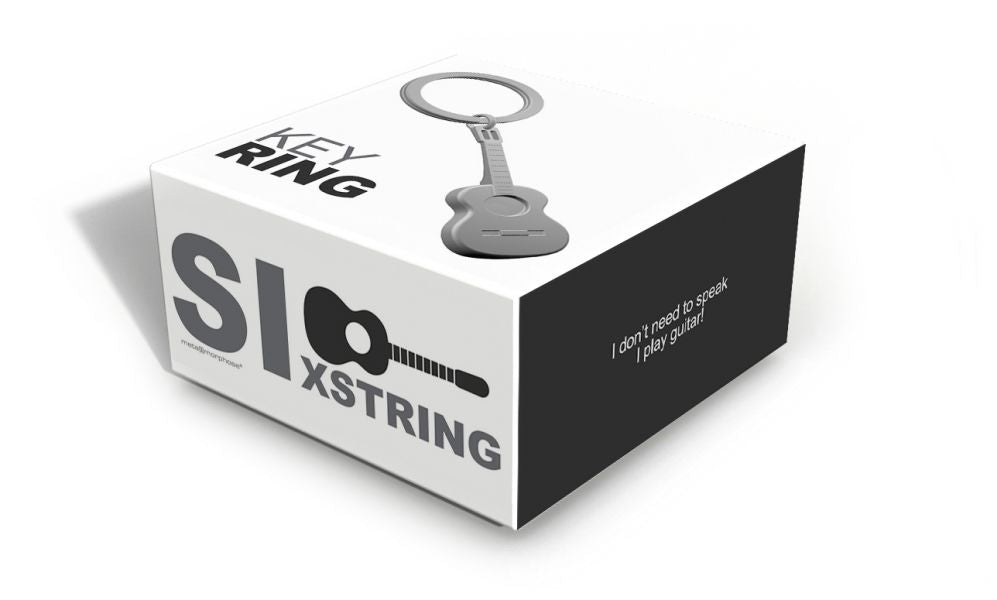 Oggetto regalo di design – porte cles guitare metalmorphose 