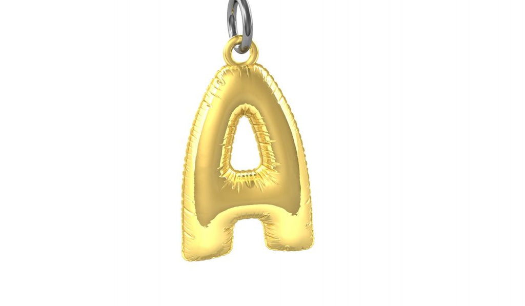 Designcadeau – porte cles alphabet ballon gonflable metalmorphose 