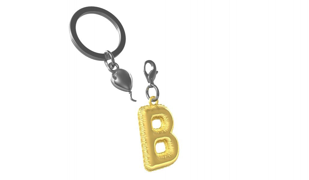 Designcadeau – porte cles alphabet ballon gonflable metalmorphose 