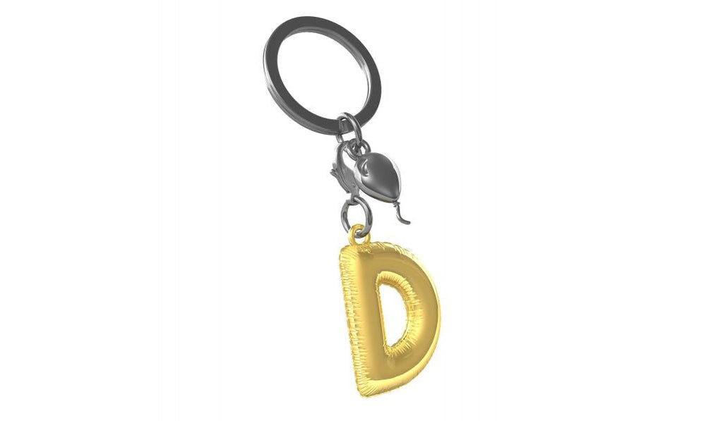 Designcadeau – porte cles alphabet ballon gonflable metalmorphose 
