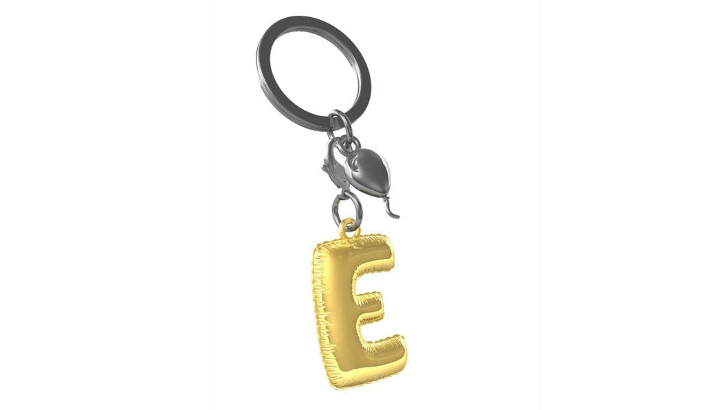 Designcadeau – porte cles alphabet ballon gonflable metalmorphose 