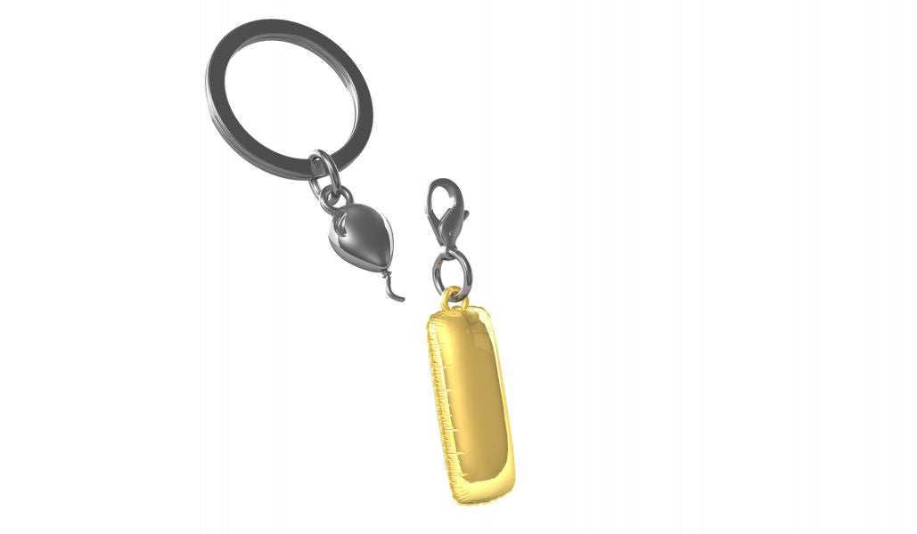 Designcadeau – porte cles alphabet ballon gonflable metalmorphose 
