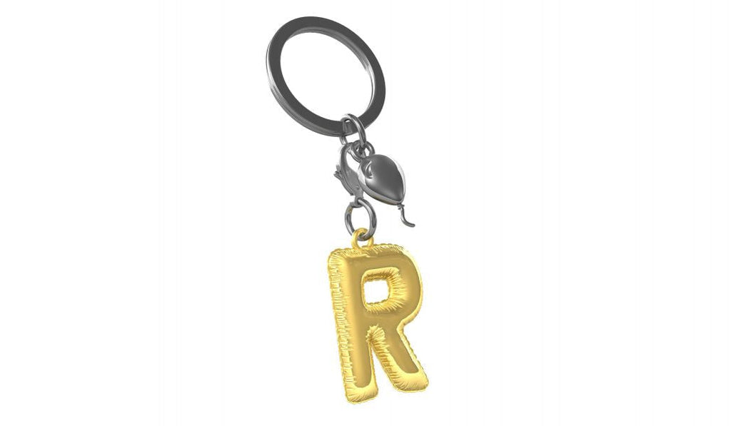 Designcadeau – porte cles alphabet ballon gonflable metalmorphose 