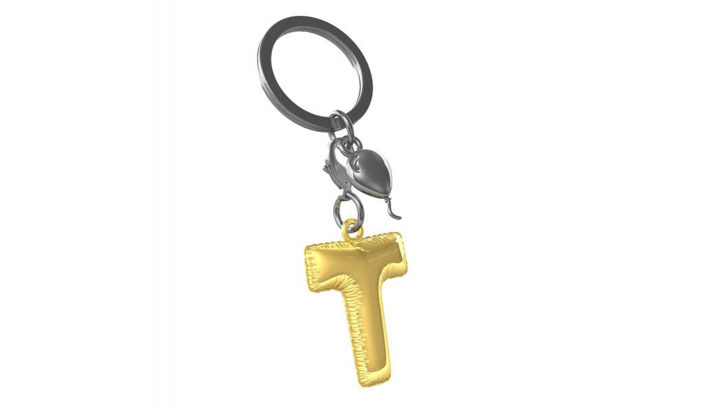 Designcadeau – porte cles alphabet ballon gonflable metalmorphose 