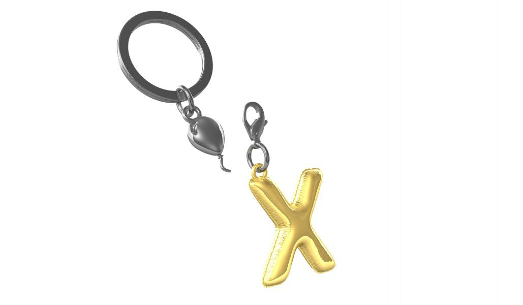 Designcadeau – porte cles alphabet ballon gonflable metalmorphose MTM10O 5404006044207