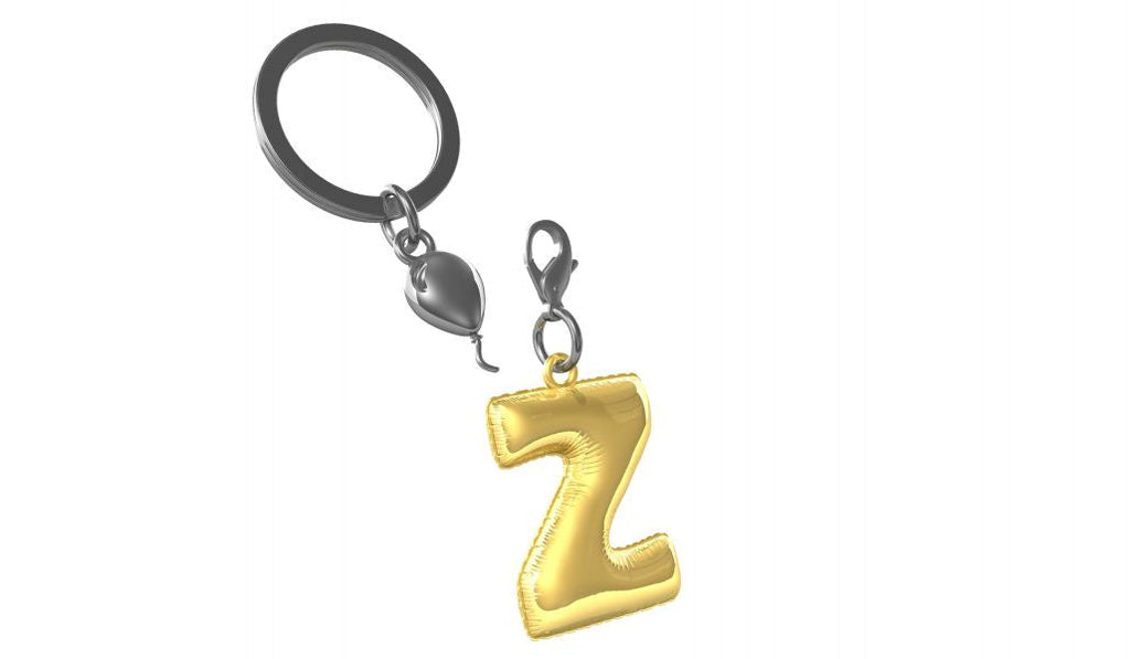 Designcadeau – porte cles alphabet ballon gonflable metalmorphose MTM10G 5404006044122