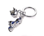 Porte-clés Moto Custom Bleue