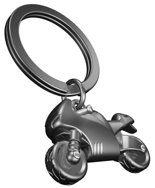 Regalo de diseño – porte cles moto sportive grise metalmorphose 