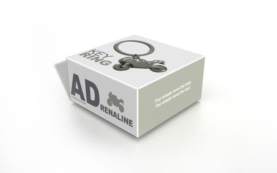 Regalo de diseño – porte cles moto sportive grise metalmorphose 