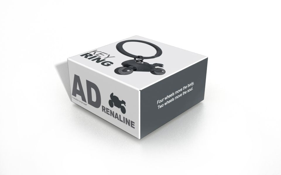 porte cles moto sportive noire mate metalmorphose 