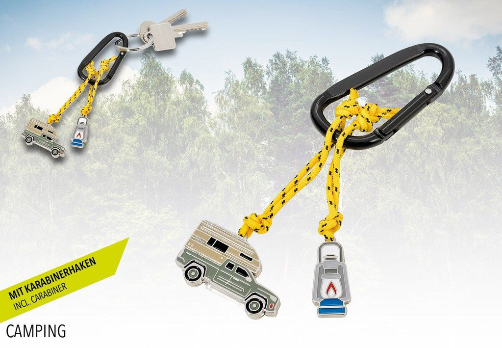 Designcadeau – porte cles mousqueton camping troika 