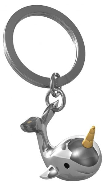 Oggetto regalo di design – porte cles narval argente metalmorphose 