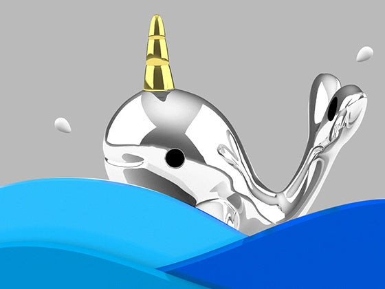 Oggetto regalo di design – porte cles narval argente metalmorphose 