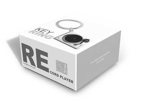 porte cles platine vinyle argentee metalmorphose 