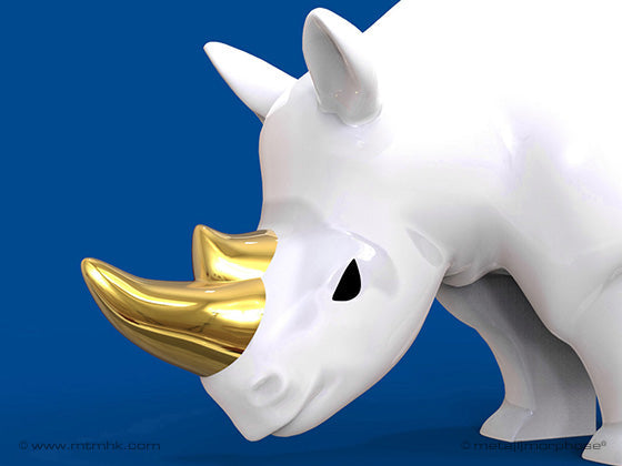 porte cles rhinoceros blanc metalmorphose 