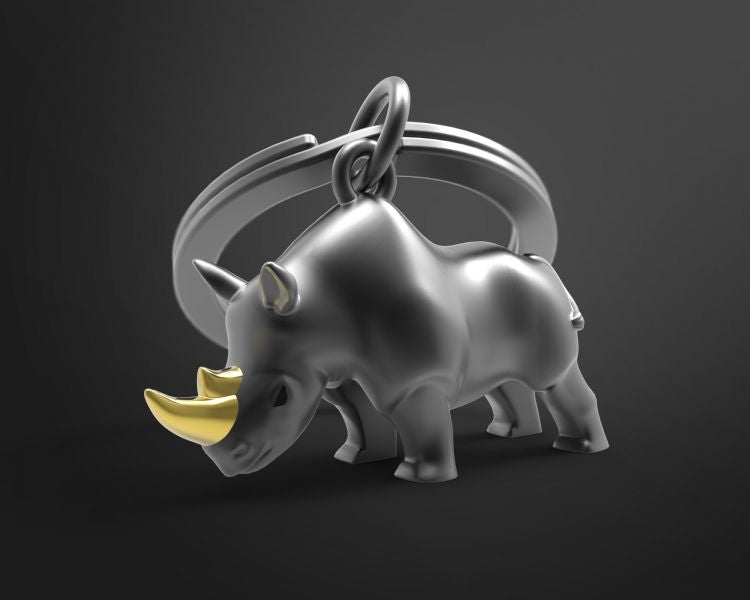 Oggetto regalo di design – porte cles rhinoceros noir metalmorphose MTM271 01 5404006047130