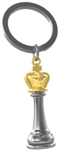 Designcadeau – porte cles roi des echecs metalmorphose 