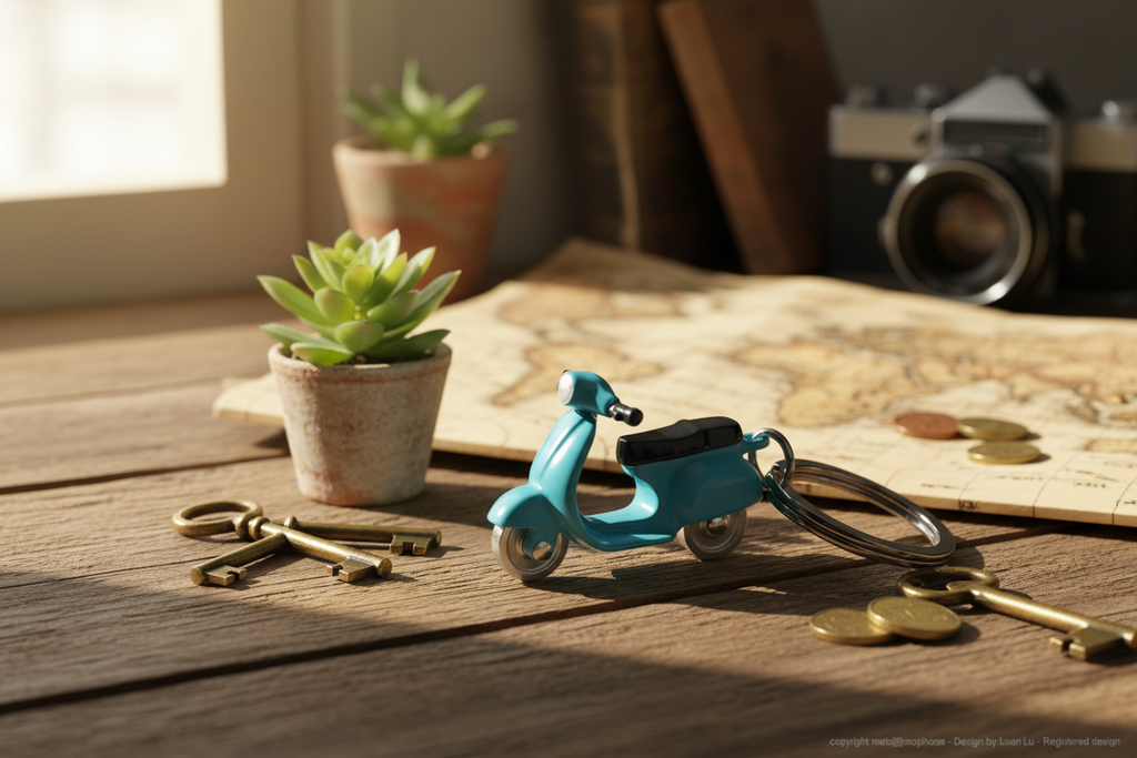 Porte clés Scooter Retro Bleu | Designproducten en originele cadeaus