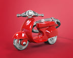 porte cles scooter retro rouge metalmorphose MTM933 01 5404006033669