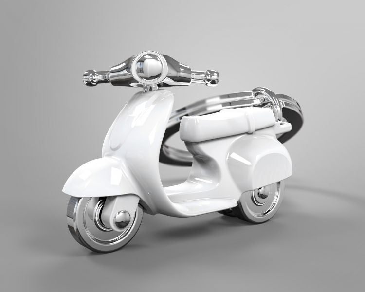 porte cles scooter retro blanc metalmorphose MTM933 03 5404006033638
