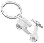 Designcadeau – porte cles scooter retro blanc metalmorphose 