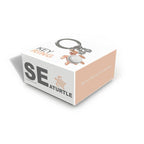 Oggetto regalo di design – porte cles tortue de mer rose metalmorphose 