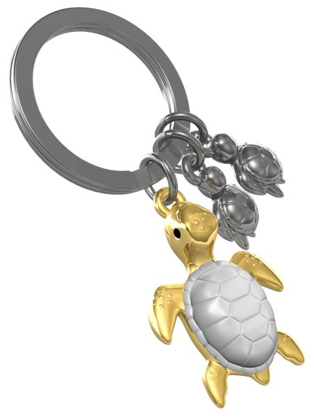 porte cles tortue de mer doree metalmorphose 