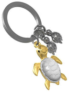 porte cles tortue de mer doree metalmorphose 