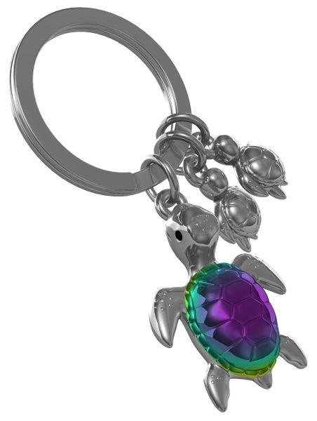 porte cles tortue de mer arc en ciel metalmorphose 