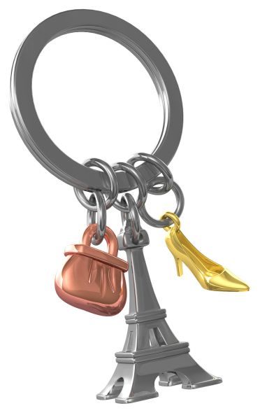 Regalo de diseño – porte cles tour eiffel argentee metalmorphose 
