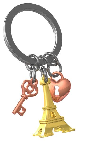 Oggetto regalo di design – porte cles tour eiffel doree metalmorphose 
